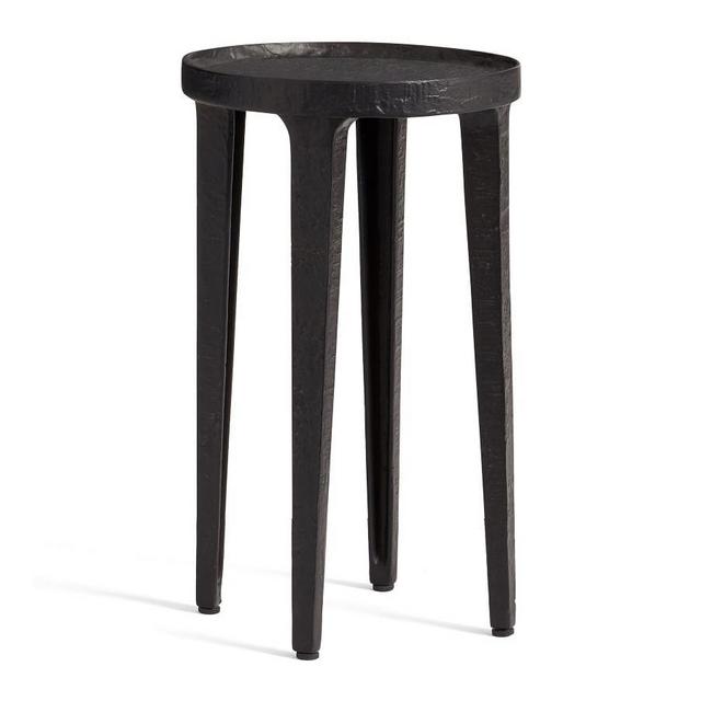 Jamie Round Metal Accent Table, Bronze