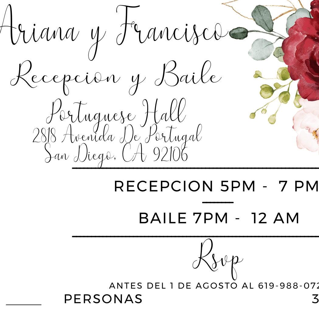 Recepcion y Baile