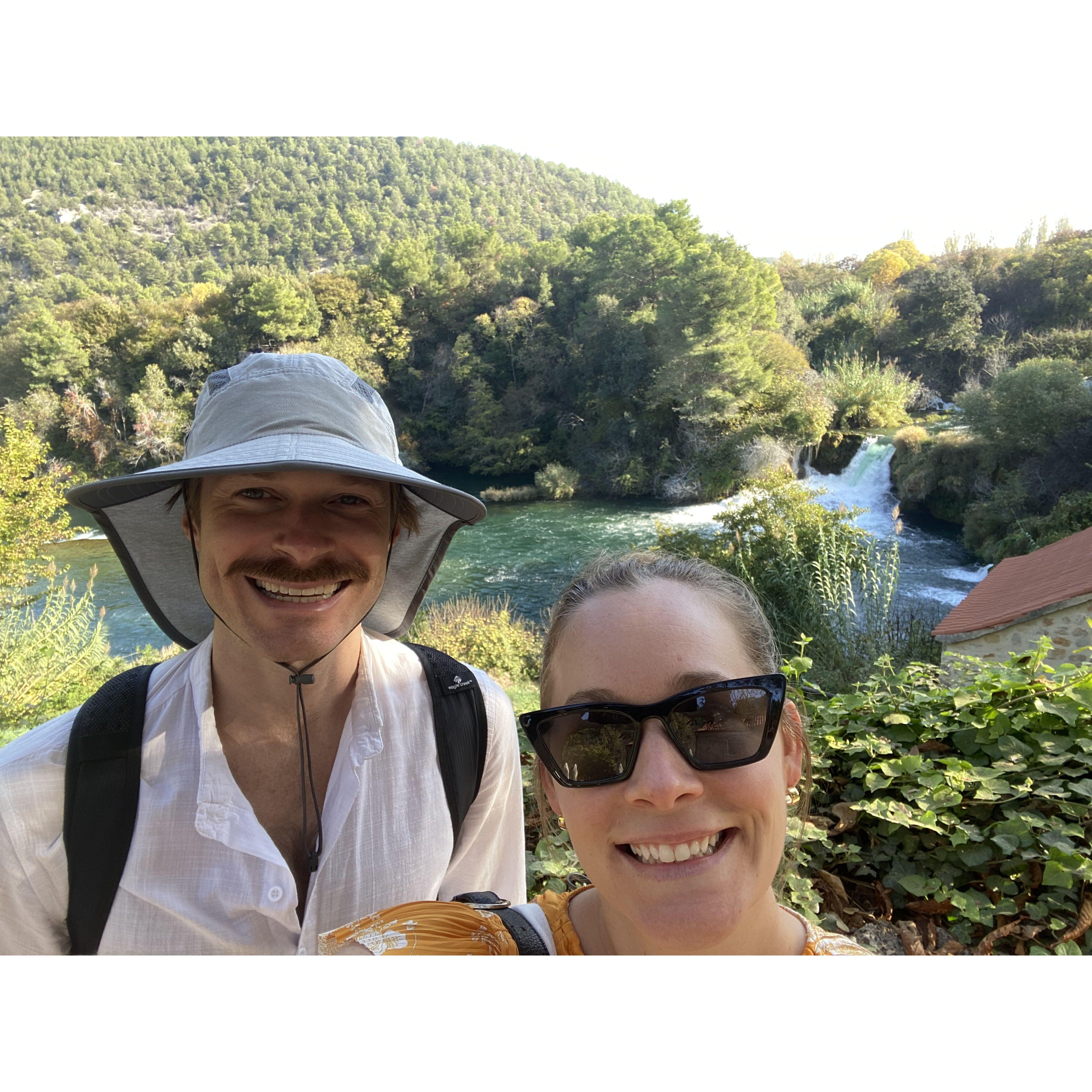 A park with lots of waterfalls in Croatia!