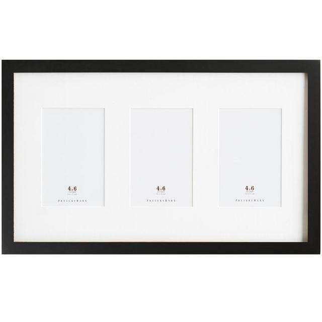 Wood Gallery 3-Opening, 4x6 - Black