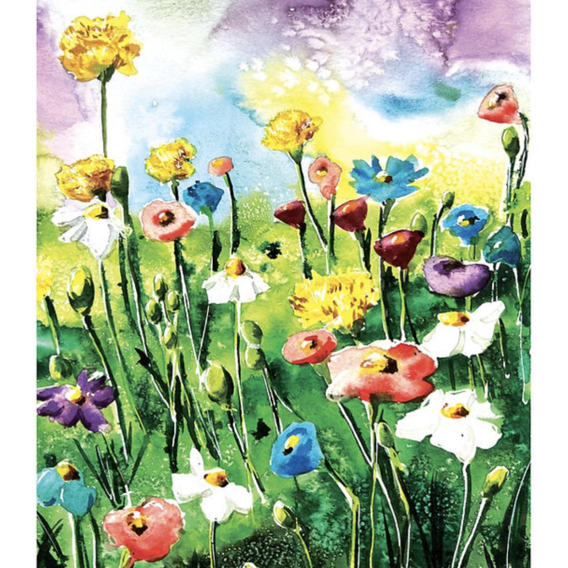 Spring Flowers / AUDREY SHANTZ ART 5x7