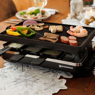 Classic Anthracite Cast Iron Raclette Party Grill