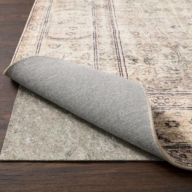 Loloi Loloi- Grip Rug Pad, ULTSS Grey 8'-0" x 10'-0", .01" Thick, Grey, 1/4 inch, Reversible, Soft, Cushion, Low Profile, Hardwood, Carpet, Tile, Vinyl, Linoleum, Multi Surface, Trim to fit, Rug Pad