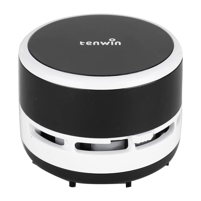 tenwin Mini Vacuum Cleaner, Portable Desktop Vacuum Cordless, Handheld Dust Sweeper Battery Operated, Low Noise and Strong Suction for Home/Office/School/Car/Keyboard(Battery not Include)