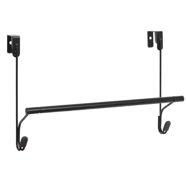 Squared Away™ Over-the-Door Towel Bar in Matte Black