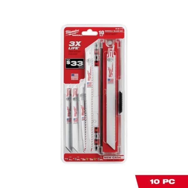 SAWZALL Wood and Metal Cutting Bi-Metal Reciprocating Saw Blade Set (10-Piece)
