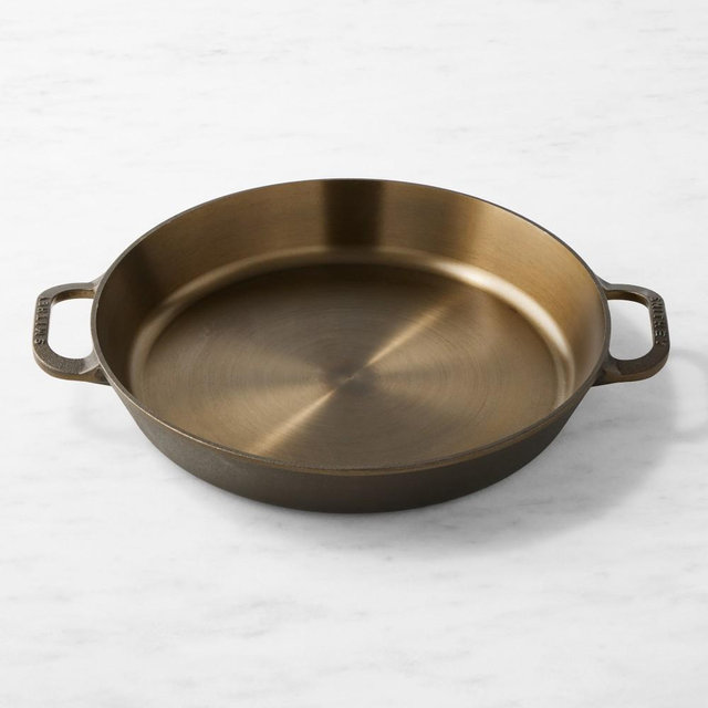 Smithey Seasoned Cast Iron Dual Handle Skillet, 14"