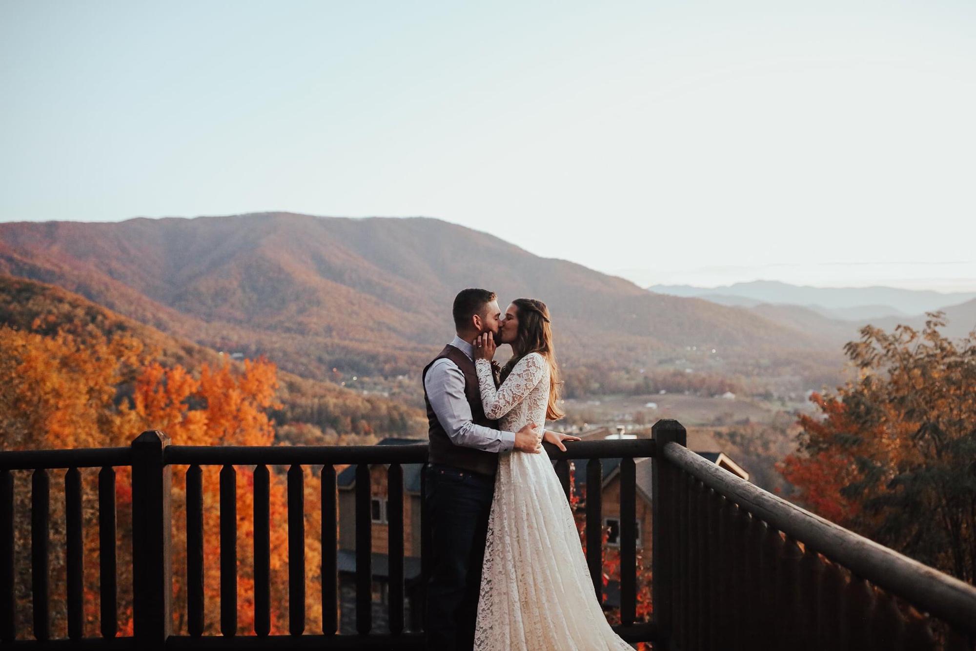 The amazing view from our cabin in the Smokies!