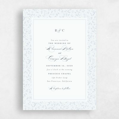 Mist, Blue Wedding Invitation - Manado Classic
