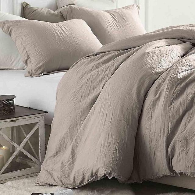 KimLuxz Tan Comforter Queen Size, 3 Piece Dark Khaki Soft Modern Bedding Set, Lightweight Taupe All Season Microfiber Down Alternative Bed Comforter with 2 Pillow Shams for Women Men