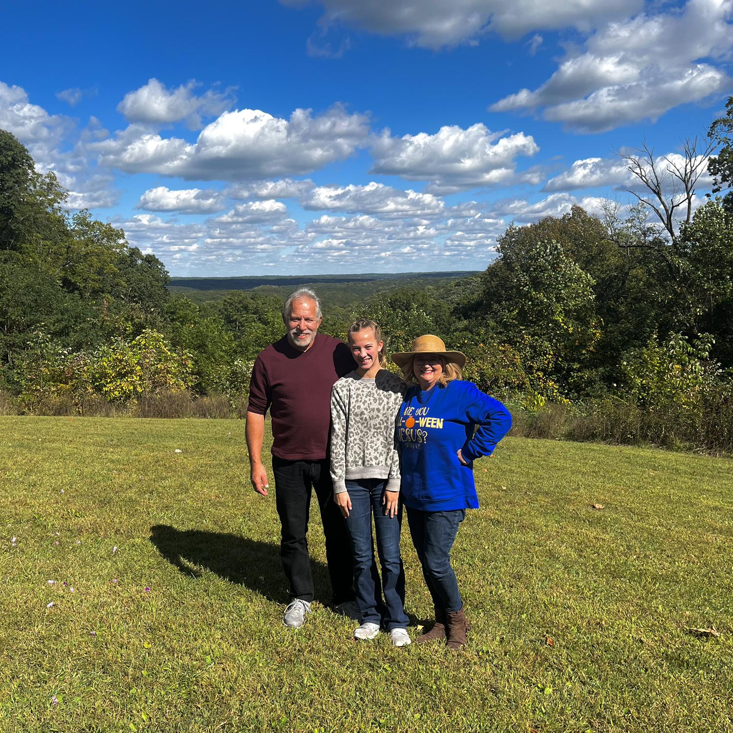 My parents waiting for David and I