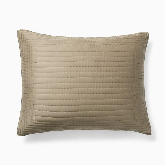 Tencel Pick Stitch Quilt, Standard Sham, Elm