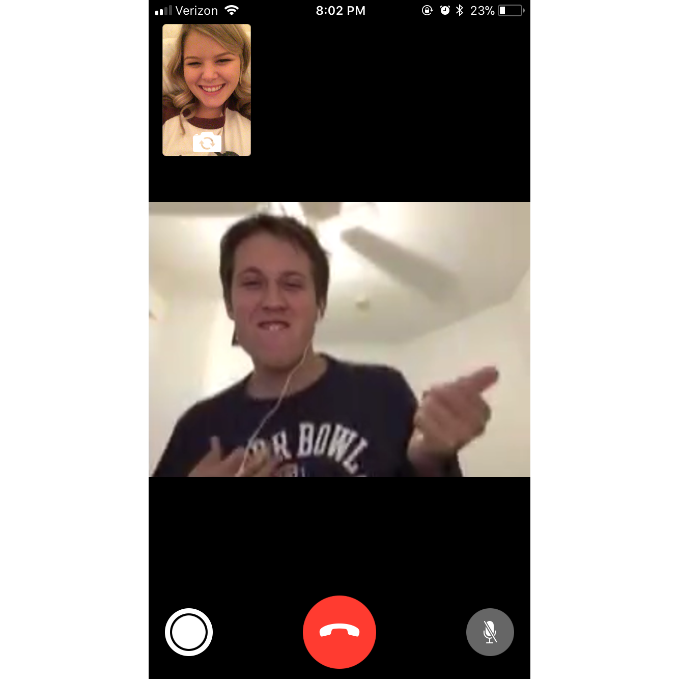 A Facetime from the long-distance days