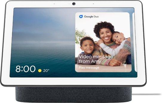 Google - Nest Hub Max with Google Assistant - Charcoal