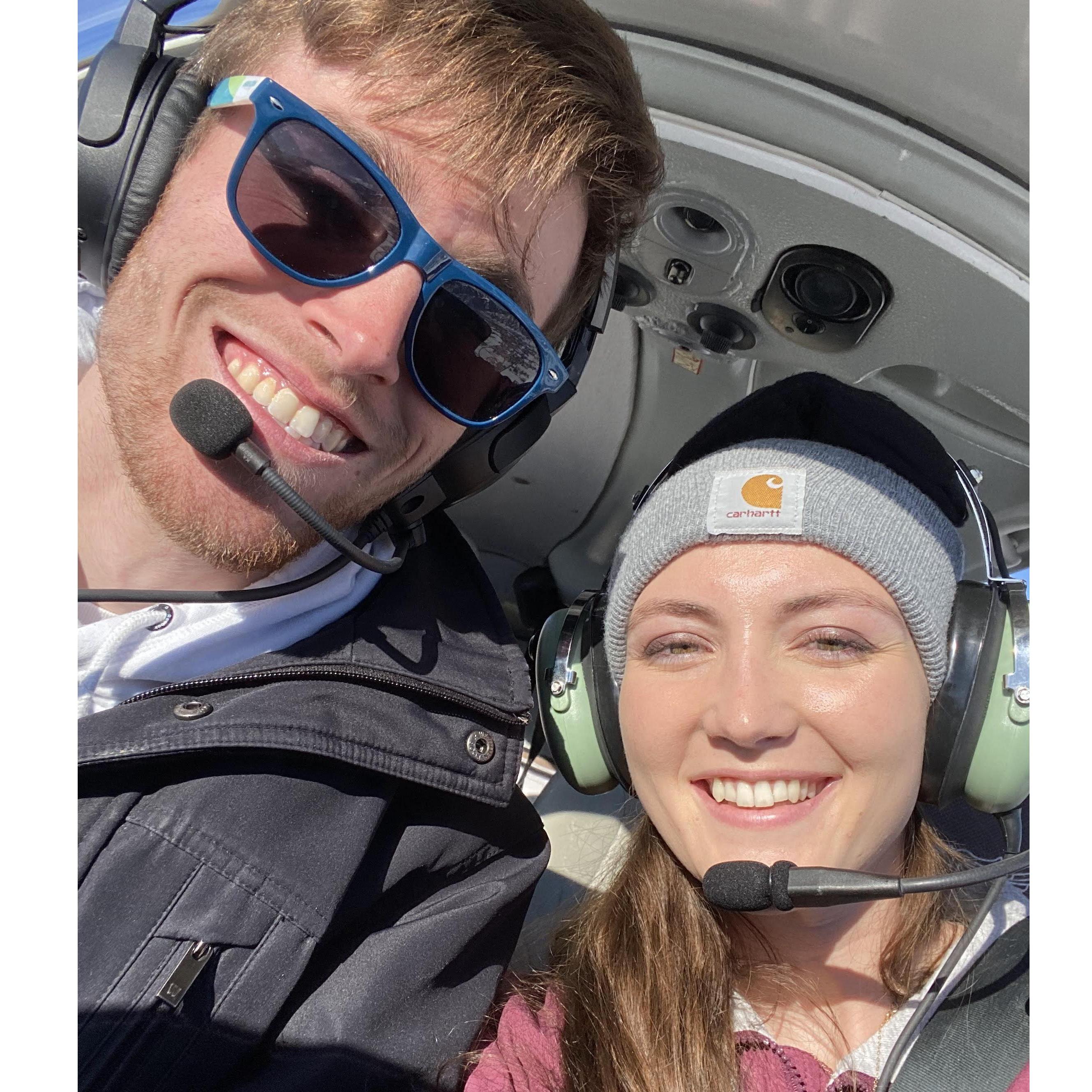 Noah taking Liv up for a flight!