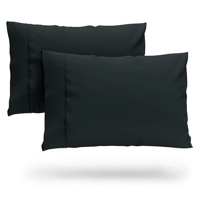Cosy House Collection Luxury Bamboo King Size Pillow Cases - Black Pillowcase Set of 2 - Ultra Soft & Cool Natural Bamboo Blend Cover - Resists Stains, Wrinkles