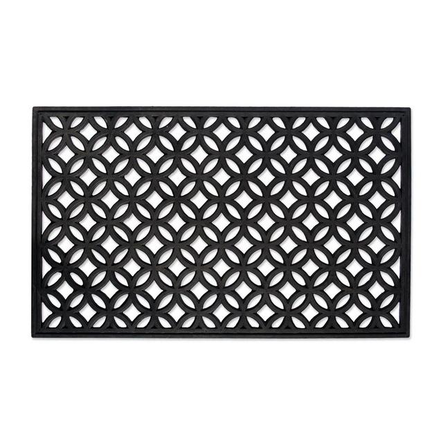 DII Indoor Outdoor Rubber Easy Clean Entry Way Welcome Doormat, Floor Mat, Rug For Patio, Front Door, All Weather Exterior Doors, 18 x 30" - Lattice