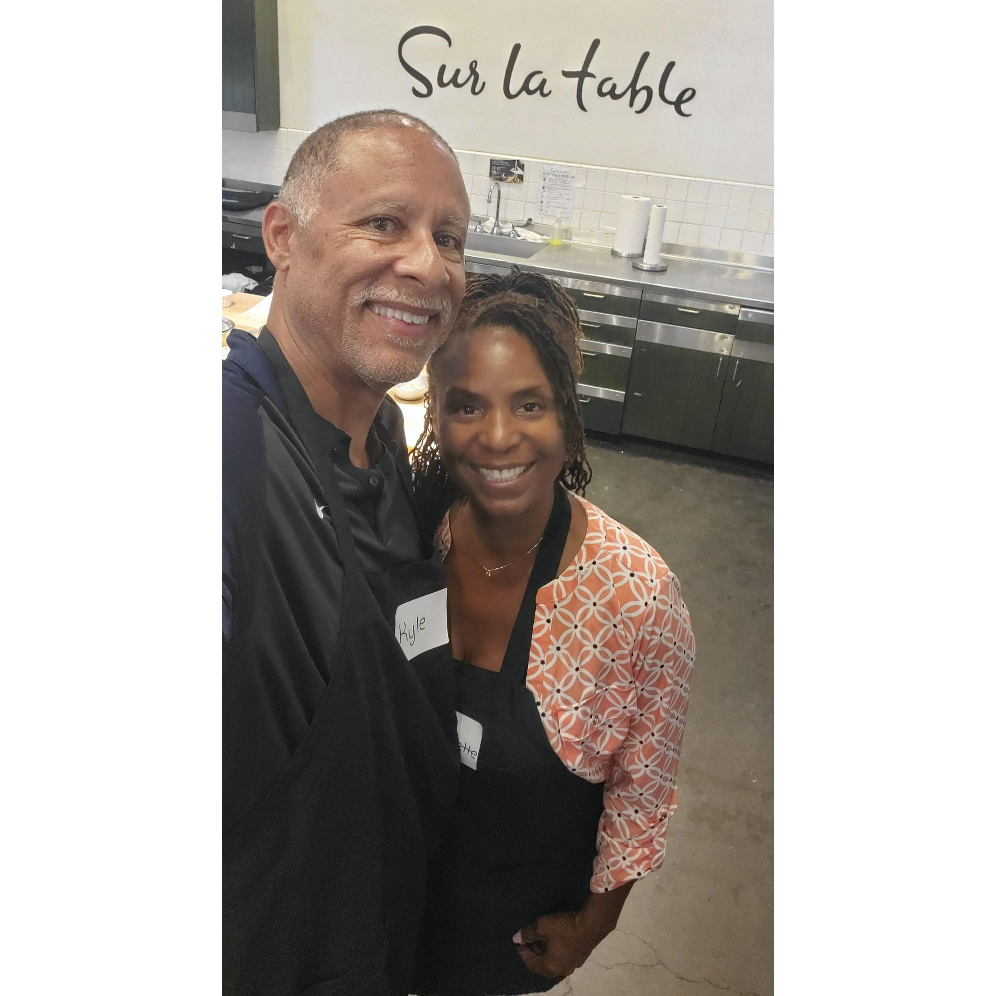 Our first cooking class in Newport Beach, CA