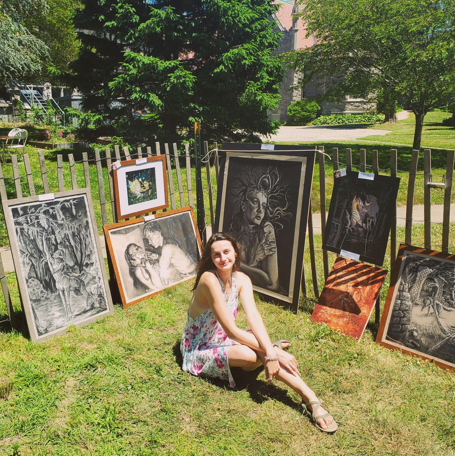 Paige at the Fairhaven Homecoming Fair Art Show! June 2022