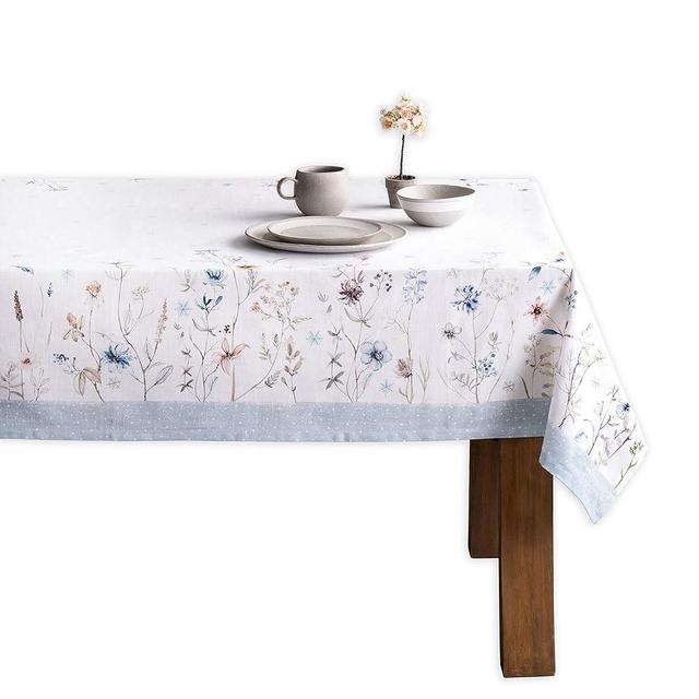 Maison d' Hermine Table Cloths 100% Cotton 60 Inch x 120 Inch Decorative Washable Rectangle Tablecloth, Dining, Kitchen, Ice Florals - Thanksgiving/Christmas