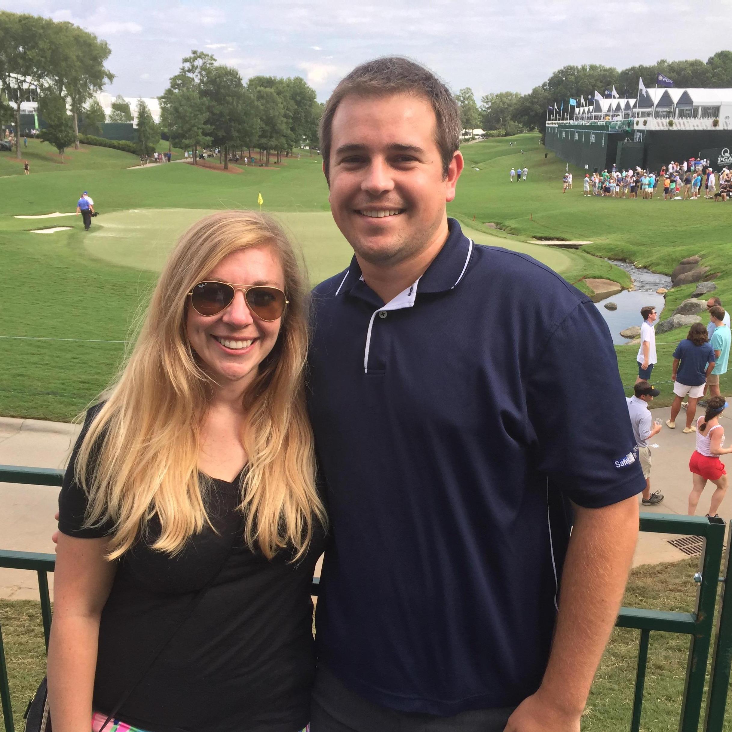 Our first picture together! PGA tour in Charlotte.