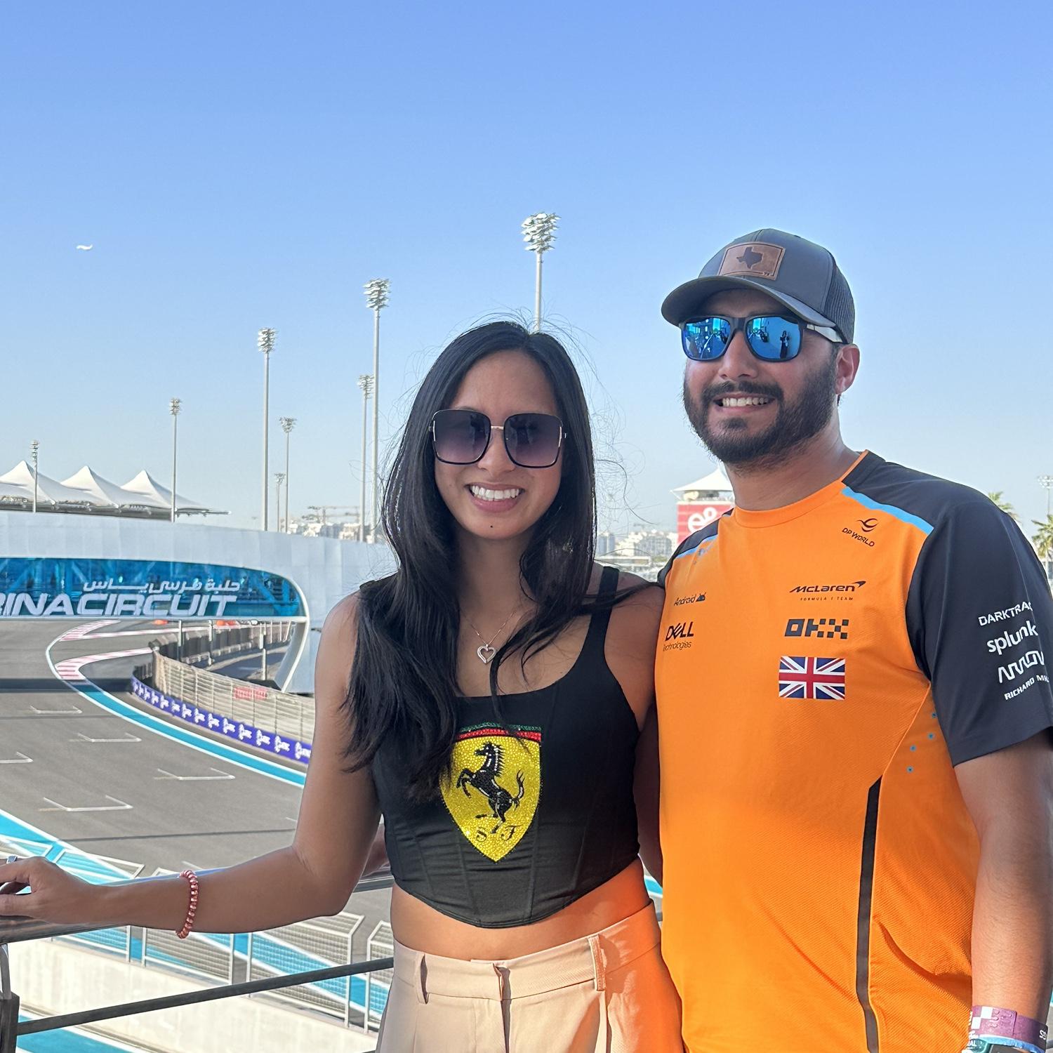At the Formula 1 race in Abu Dhabi!