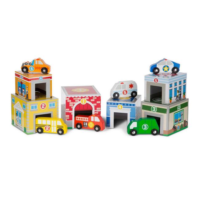 Melissa & Doug Nesting & Sorting Toys - Buildings & Vehicles