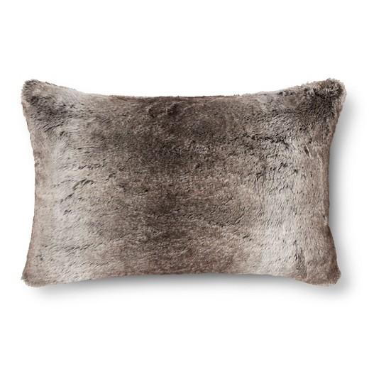 Faux Fur Oblong Pillow - Brown - Fieldcrest™