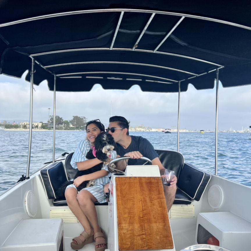 Jai, Neelam, and Kaia enjoying Marina Del Rey living