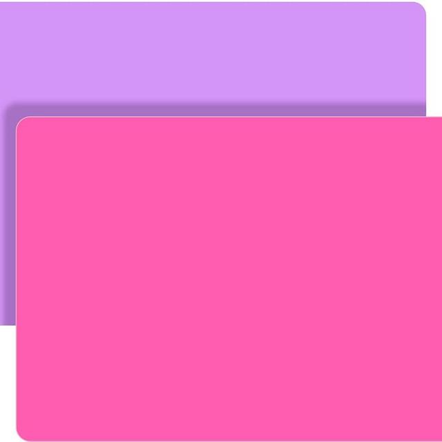 LEOBRO Silicone Mat, Silicone Mats for Crafts, 2pcs Silicone Mat for Jewelry Resin Molds, Silicone Mats for UV Resin, Resin Molds, DIY Art Crafts, Hot Pink & Light Purple, 11.69" x 8.26"