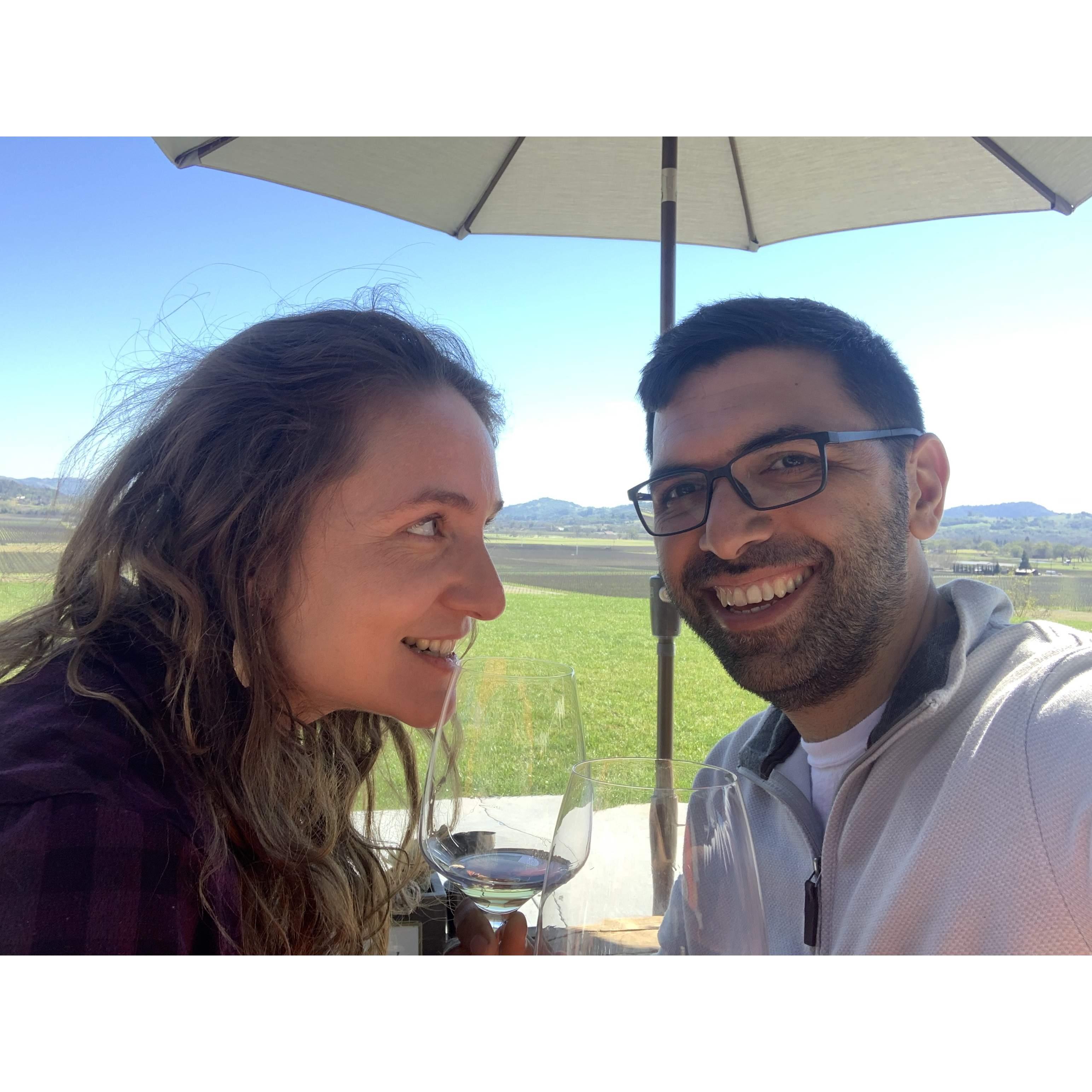 Wine tasting in California