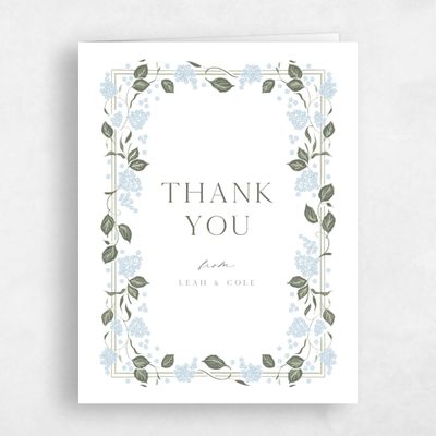 Blue Portrait Wedding Thank You - Colette Portrait