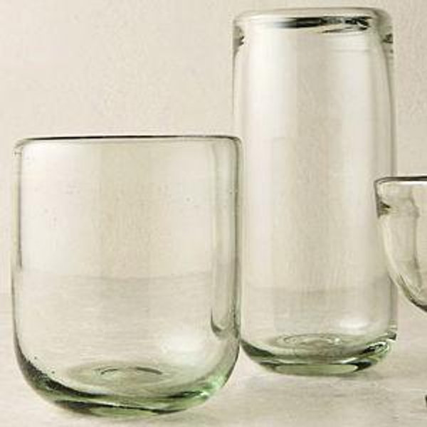 West Elm Recycled Mexican Glassware Sets - Non Luster, Short glasses x4, Tall glasses x4