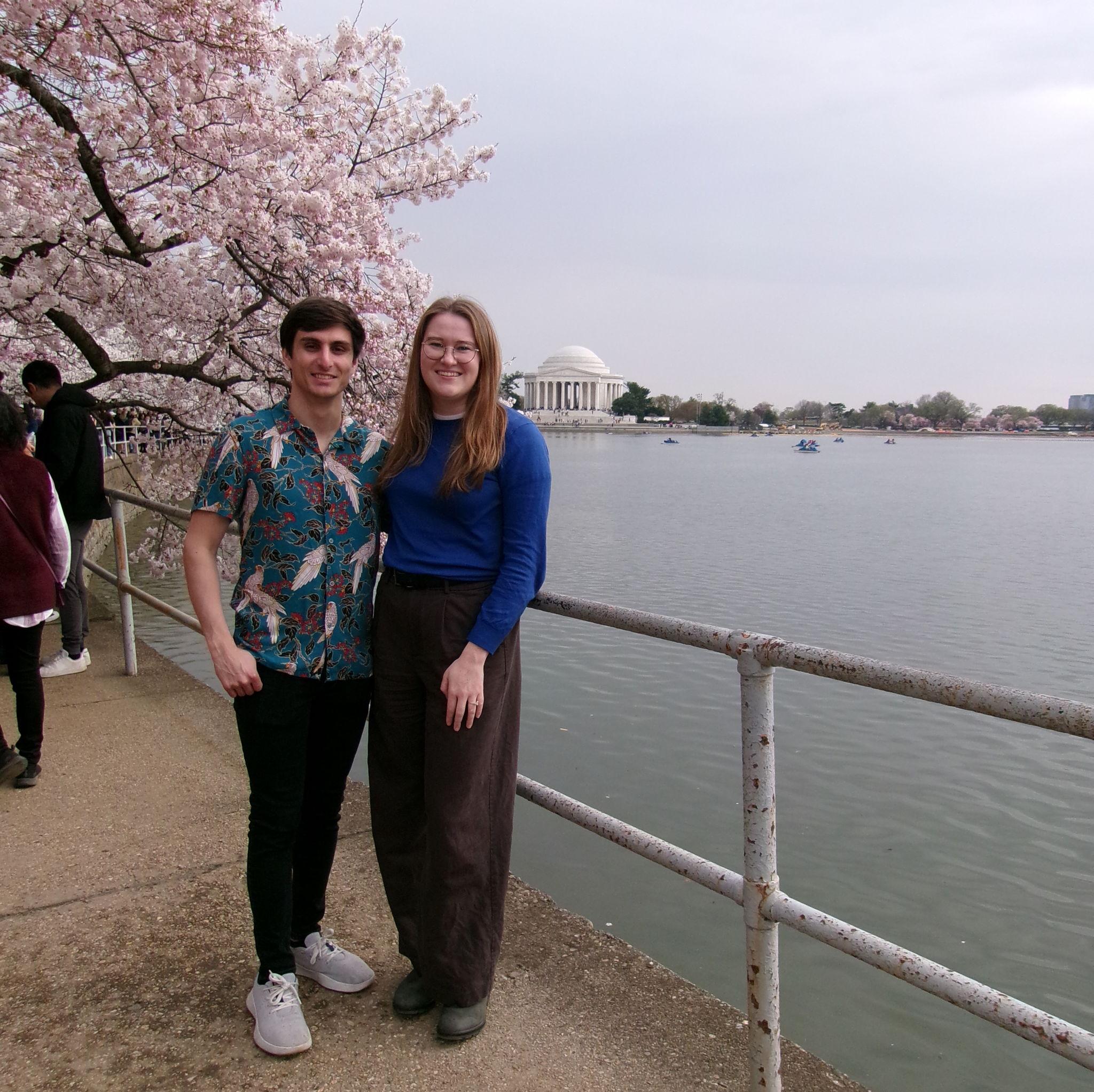 Enjoying the cherry blossom trees in bloom in our new home! We moved to Washington DC together in January 2024.