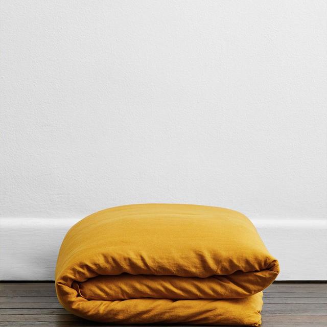 Turmeric Linen Duvet Cover