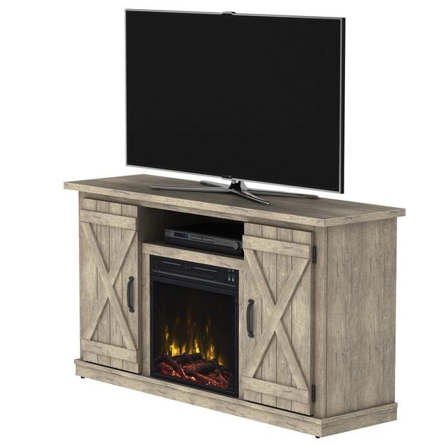 Leisa TV Stand Fireplace for TVs up to 55 inches with Electric Fireplace Included