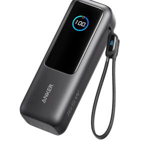 Anker - Laptop Power Bank (25K, 165W, Built-In and Retractable Cables) - Black