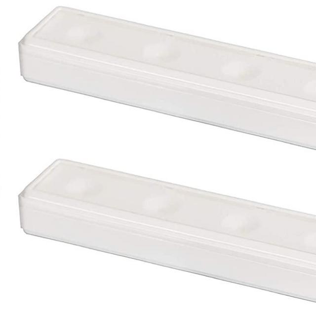 Brilliant Evolution Wireless LED Under Cabinet Lights with Remote, Battery Powered Lights, Kitchen Under Cabinet Lighting, Tap Light, Stick On Lights, Push Light (2-Pack)