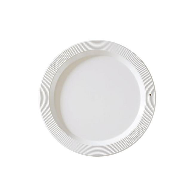 nora fleming Melamine Round Platter - Appetizer Plate for Snacks, Vegetables, Guacamole, Salsa, and More - Pair with One of Our Hand-Painted Minis - White