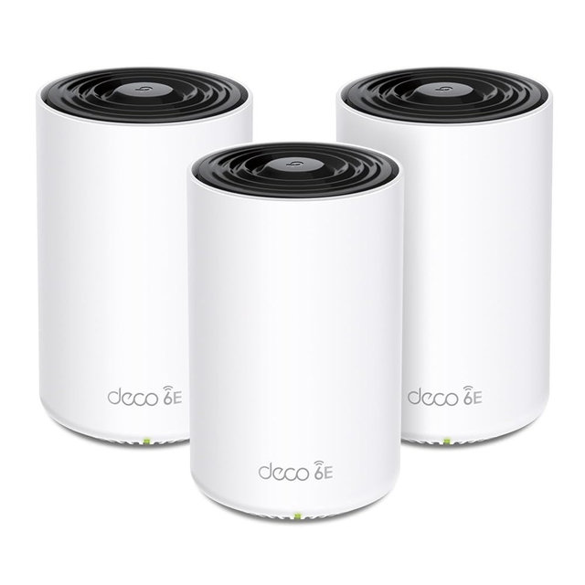 TP-Link Deco XE70 Pro AXE4900 Tri-Band WiFi 6E Mesh WiFi System - 2.5G WAN/LAN Ports, 4.9 Gbps Wi-Fi 7,200 Sq. Ft Coverage, Connect up to 200 Devices, 6 GHz Band, 3-Pack