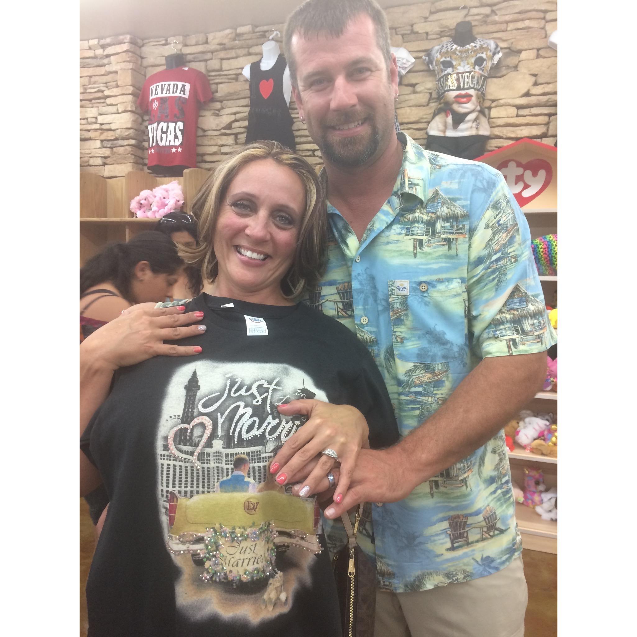 The Facebook picture that had most of you convinced that Matthew and I got married during our Las Vegas trip.