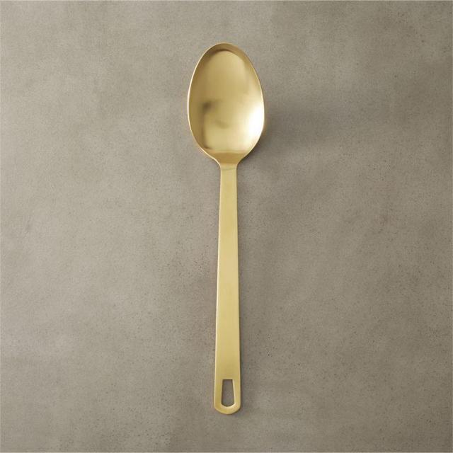 CB2 brushed gold spoon