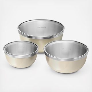 Premium 6-Piece Mixing Bowl Set with Glass Lid