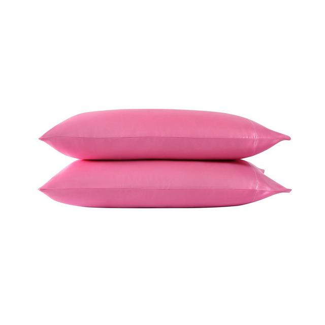 Betsey Johnson 2 Piece Solid Satin Pillowcase Set, 20" x 40", King