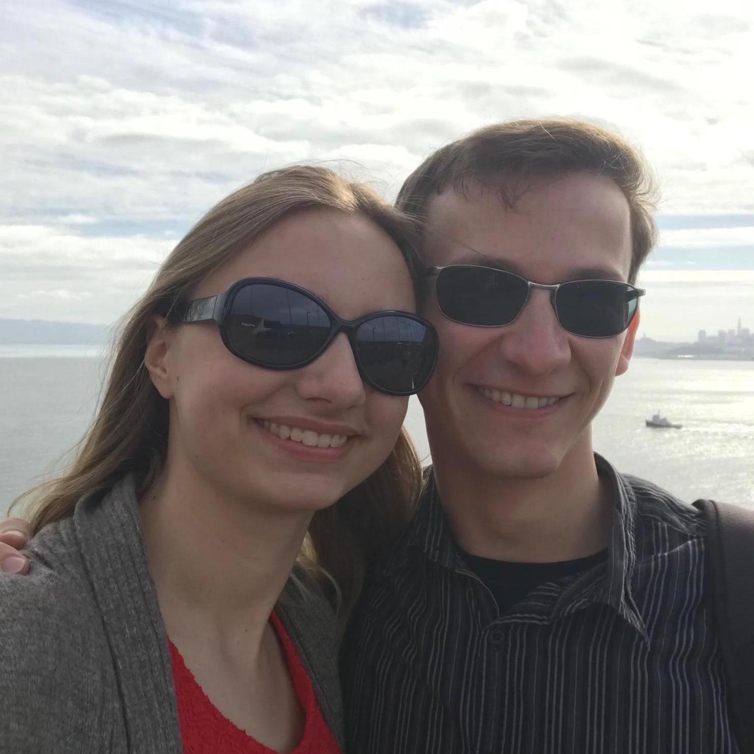 Our first ever photo together at the Golden Gate Bridge