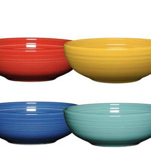 Mixed Vibrant Bistro Coupe 7 5/8-Inch 38OZ Medium Bowls, Set of 4