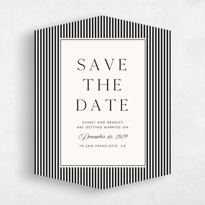 Black Diamond Wedding Save the Date - Fable Portrait