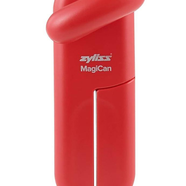 Zyliss MagiCan Manual Can Opener with Lid Release - Heavy Duty Can Opener Kitchen Gadgets - Home Can Opener Manual- Easy to Use Hand Held Can Opener - Effortlessly Open Cans - Compact Design - Red