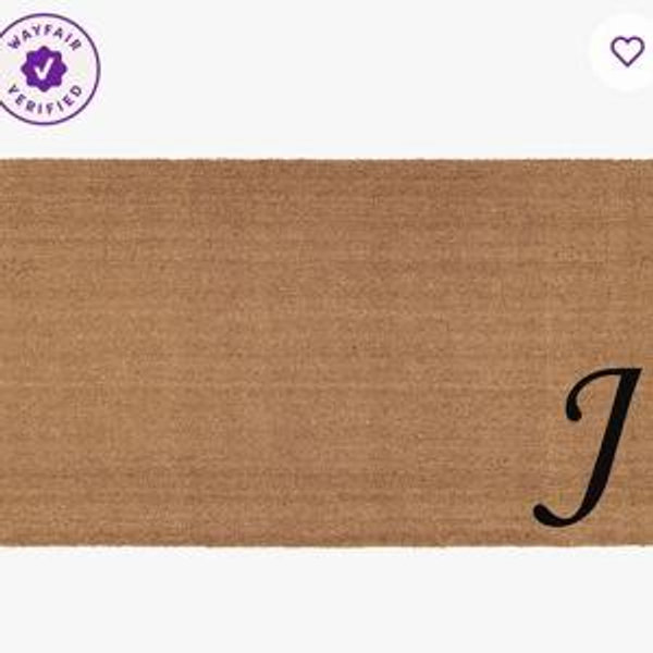 Zebrowski Non-Slip Doormat - J, Rectangle 2' x 3'