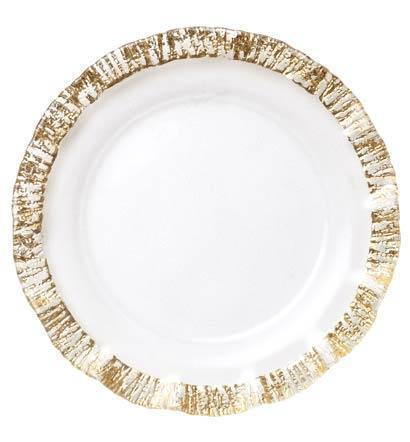 VIETRI Rufolo Glass Gold Service Plate/Charger
